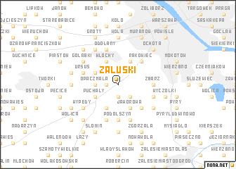 map of Załuski