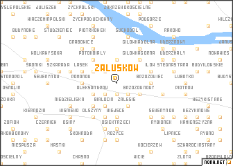 map of Załusków