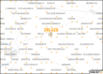 map of Załuże