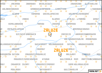 map of Załuże