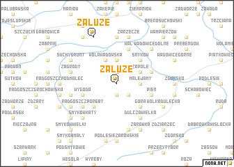map of Załuże