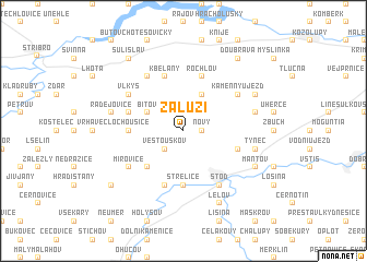 map of Záluží