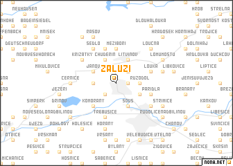 map of Záluží