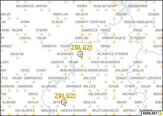 map of Záluží