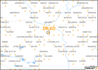 map of Záluží