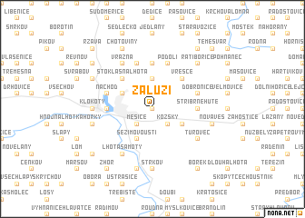 map of Záluží