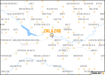 map of Zálužné