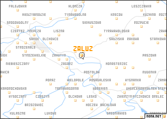 map of Załuż