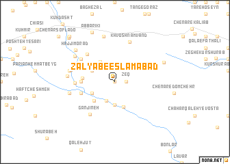 map of Z̄ālyāb-e Eslāmābād