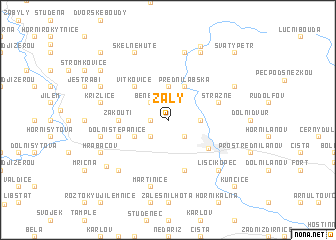 map of Žalý