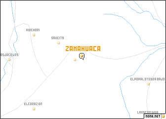map of Zamahuaca