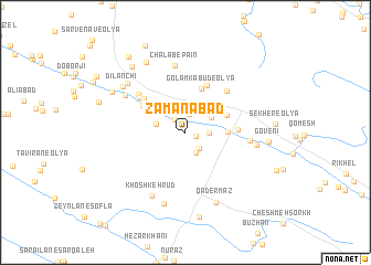 map of Zamānābād