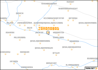map of Zamānābād