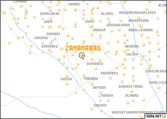 map of Zamānābād