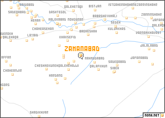 map of Zamānābād