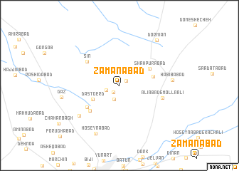 map of Zamānābād