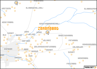 map of Zamānābād