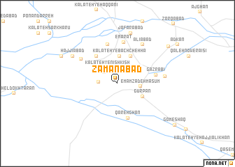 map of Zamānābād