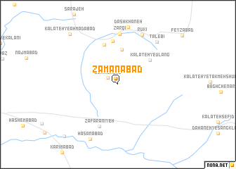 map of Zamānābād