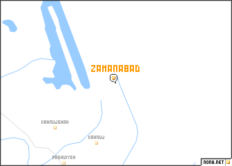 map of Zamānābād