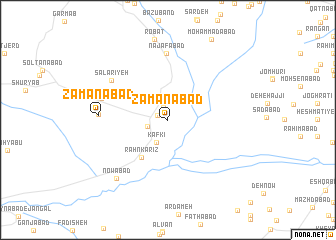 map of Zamānābād