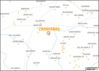 map of Zamānābād