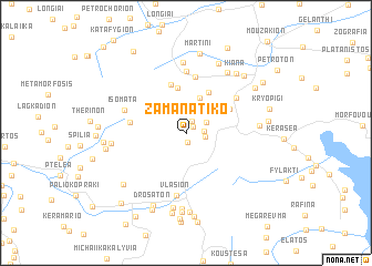 map of Zamanátiko