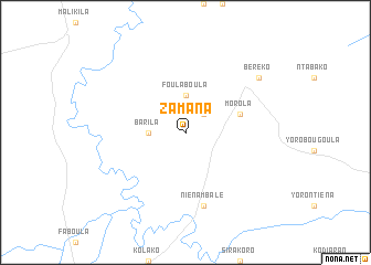 map of Zamana