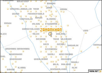 map of Zamān Khān
