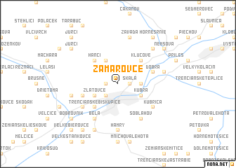 map of Zamarovce