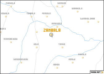 map of Zambala