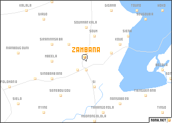 map of Zambana