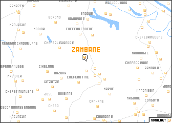 map of Zambane