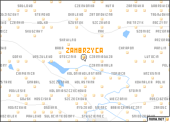 map of Zambrzyca