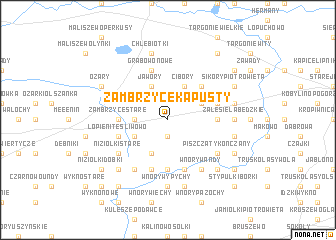 map of Zambrzyce Kapusty