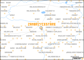 map of Zambrzyce Stare