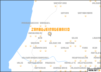 map of Zambujeira de Baixo