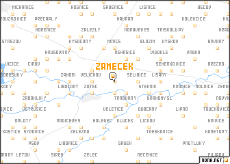 map of Zámeček