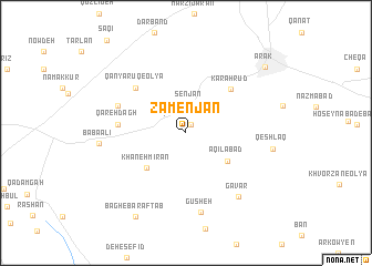 map of Ẕāmenjān