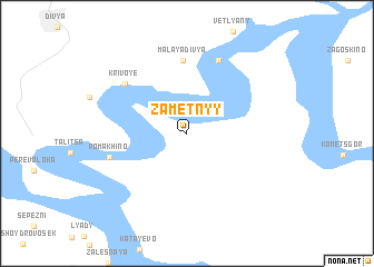 map of Zametnyy