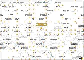 map of Zámezí