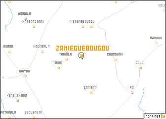 map of Zamiéguébougou