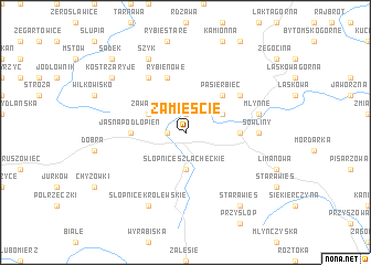 map of Zamieście