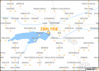 map of Zamłynie