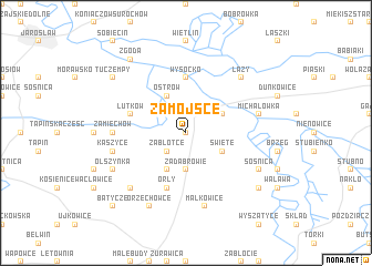 map of Zamojsce