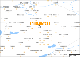 map of Zamołodycze