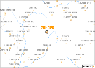 map of Zamora