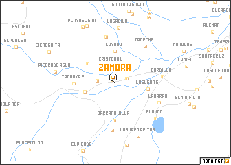 map of Zamora