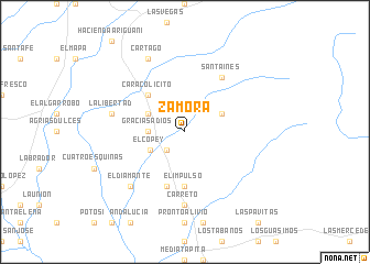 map of Zamora
