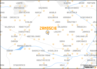 map of Zamoście